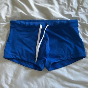2xist square cut swim suit - blue, medium